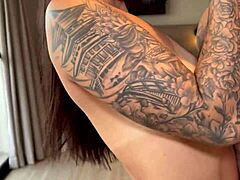 Bold Tattooed Guy Sucks Juicy Pussy Hard