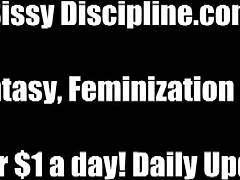Specific sissy dress up doll for night in bdsm domination fetish play