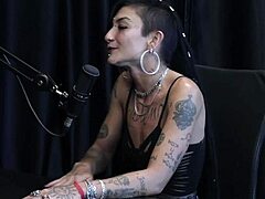caroleta roots prefers dominating with big cock desires in gang bang with eight men from her video with mário on sheer red