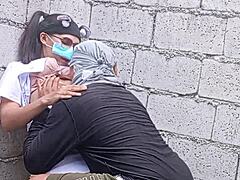 hey that pinay nurse got hard fucked by the construction worker in this abandoned hospital with doggystyle action