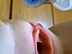 italian milf tests bestrealdoll female torso with dildo for huge orgasm