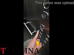 Colombian milf tempts with big tits anal in elevator but hides it from her cuckold husband
