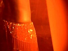 noticing her exotic beauty in sensual indian striptease dance