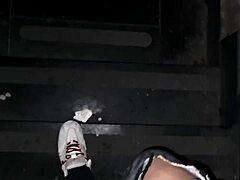 group of muscular swingers rip clothes for public cumshot and cock flashing outside ex's house at wild party