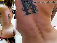 ginger tattooed hottie parker skyes boldly sucks hard cock then gets banged with cum swallow