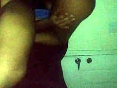 Bold riding big black cock in trap with ebony amateur couple action
