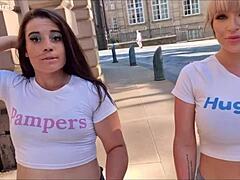 zara lei and molly brown slip into diapers for bold public outdoor adventure