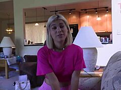 Blonde Lilith Grace finally rides boss Seth Brogans mature cock passionately