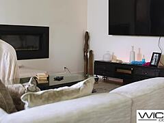 Wicked Busty Brunette Wife Fantasizes About Hot Blonde While Fucking Husband In Big Ass Doggystyle Bent Over Sideways Missionary Reality