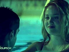 Celebrity girl finishes swimming lessons in high definition