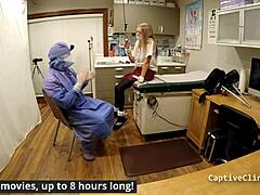 Blonde Ava Siren In Latex Gloves And Skirt Gets Petite Ass Gaped