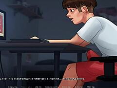 Summertimesaga scene where mature woman loves jerking off my cock in episode 1 number 51