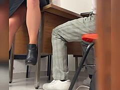 i uh i mean this mature mexican teacher calls her student into the classroom for some public sex behind the door its all homemade and chubby latina with big natural tits uh like real fetish roleplay in uniform