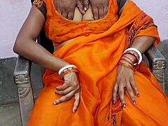 oh man i cant believe this hot village 18 girl is gettin full nude on her suhagrat night with that old guy... its like total fantasy with her hairy pussy and moanin