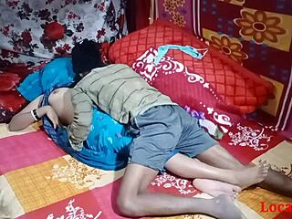 Blue Saree Bhabi’s Student Sex Video