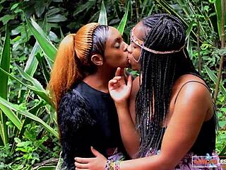 Ebony Queens’ Bold Outdoor Lesbian Tease