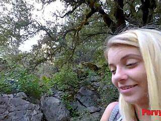 alluring hike with petite blonde dear