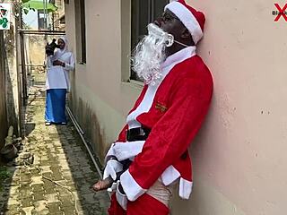 naughty 18yo’s outdoor christmas surprise