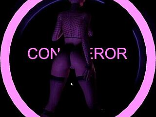 3d girl sways in sultry striptease