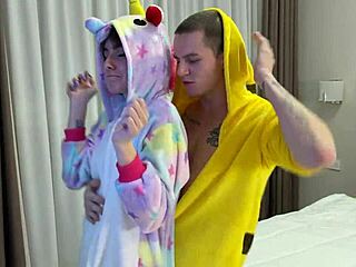 suggestive buddies tease tight 18 year old in pajamas