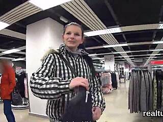 Cheeky Czech Nympho’s Teasing Mall Fuck