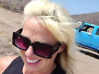 milf's daring public nude display