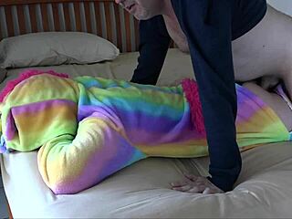 Stepsister tricked me into riding for a messy creampie