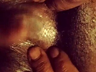 Teasing Ebony Fingers Her Wet Pussy Hard