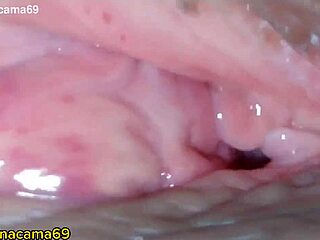 Casalnacama69 wife masturbating with monster cock