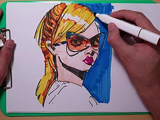 my quick copic sketch of milf portrait
