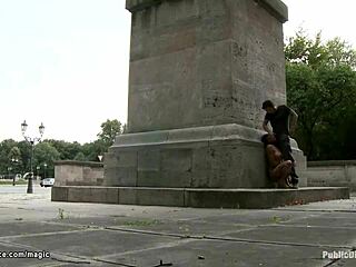 Spanish Babe Bound and Humiliated in Public Square