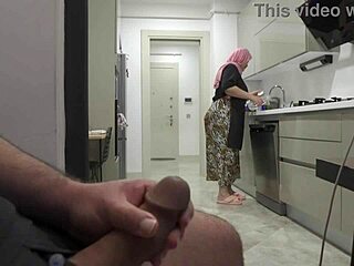 INTENSE ACTION WITH HIJAB MAID
