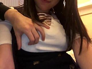 japanese amateur's big tits in steamy doggystyle