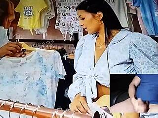 Bold Solo in Lingerie Shop