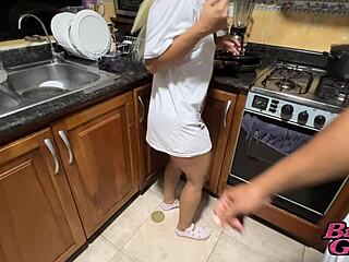 could this latina milf tempt in the kitchen?