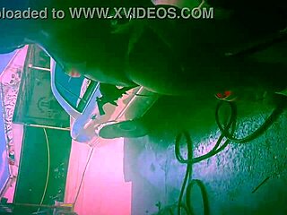Ebony stripper's tempting car wash tease