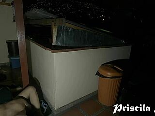 My lovers banging hard outdoors at night