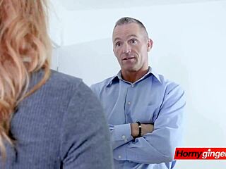 Redhead Lucy Seduces Stepfather For Ruthless Drilling