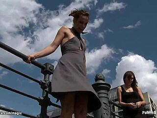 seen a gagged euro slave exposed outdoors?