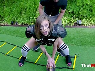 Cheeky Rugby Milf Britney Amber Rides Cock Hard