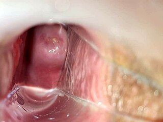 pulsating orgasm inside her vagina during homemade play.