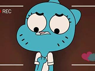 gumball parody teases with playful animated blowjob fun