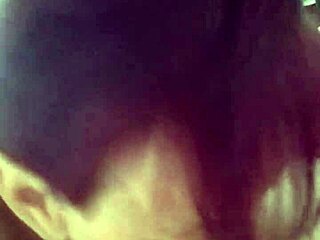 busty beauty savors morning facial delight