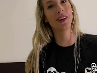 Petite blonde teased and savored