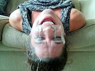 my stepmom's deepthroat lesson