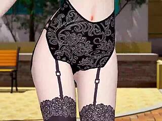 rushia’s 3d hentai skirt tease