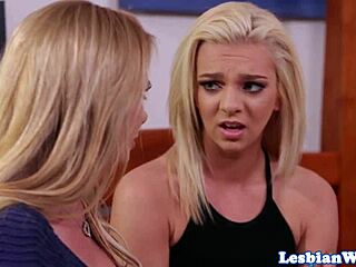 busty stepmom and teen scissor hard