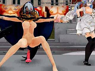 Anime futanari dance with relentless seductive moves