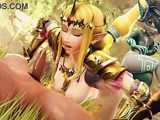 Ever seen Zelda's daring threesome