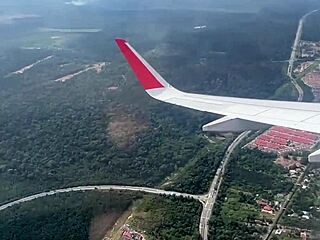 Stewardess Caught in Risky Plane Blowjob
